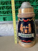 Bierkrug mit Deckel Cardinal