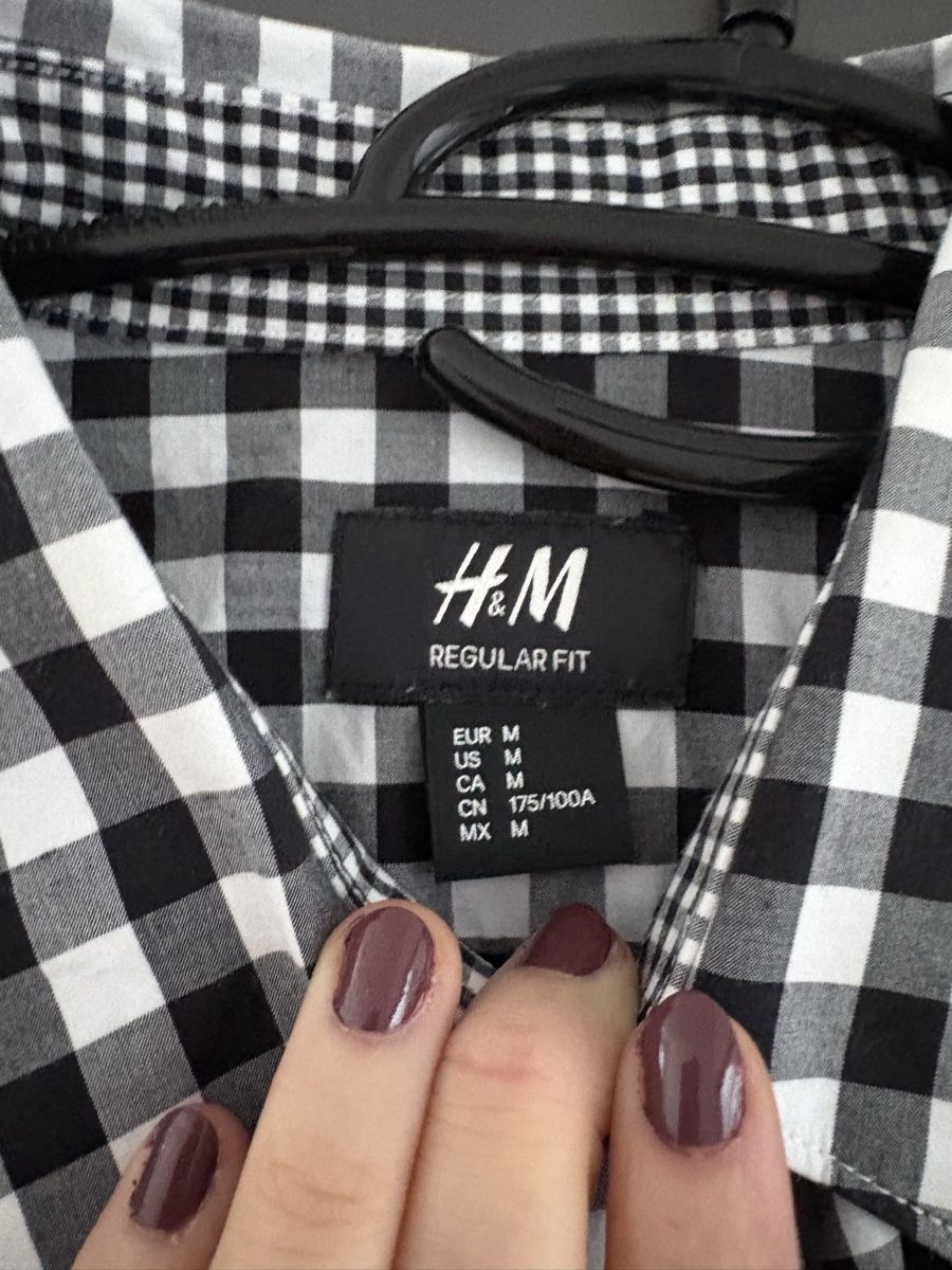 H&M Camicie: Herren Hemd kariert schwarz weiss – Usato da Luzern venduto da ale_v5qn 1
