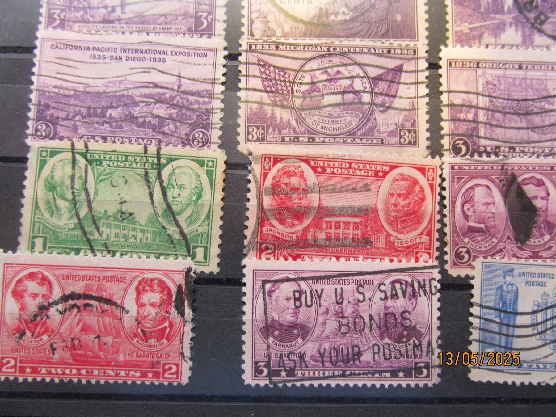 Alle Briefmarken: USA  Sammlung  lt. Abildungen  auf Sreckkarten – Gebraucht aus Hergiswil NW von Panda1990 9