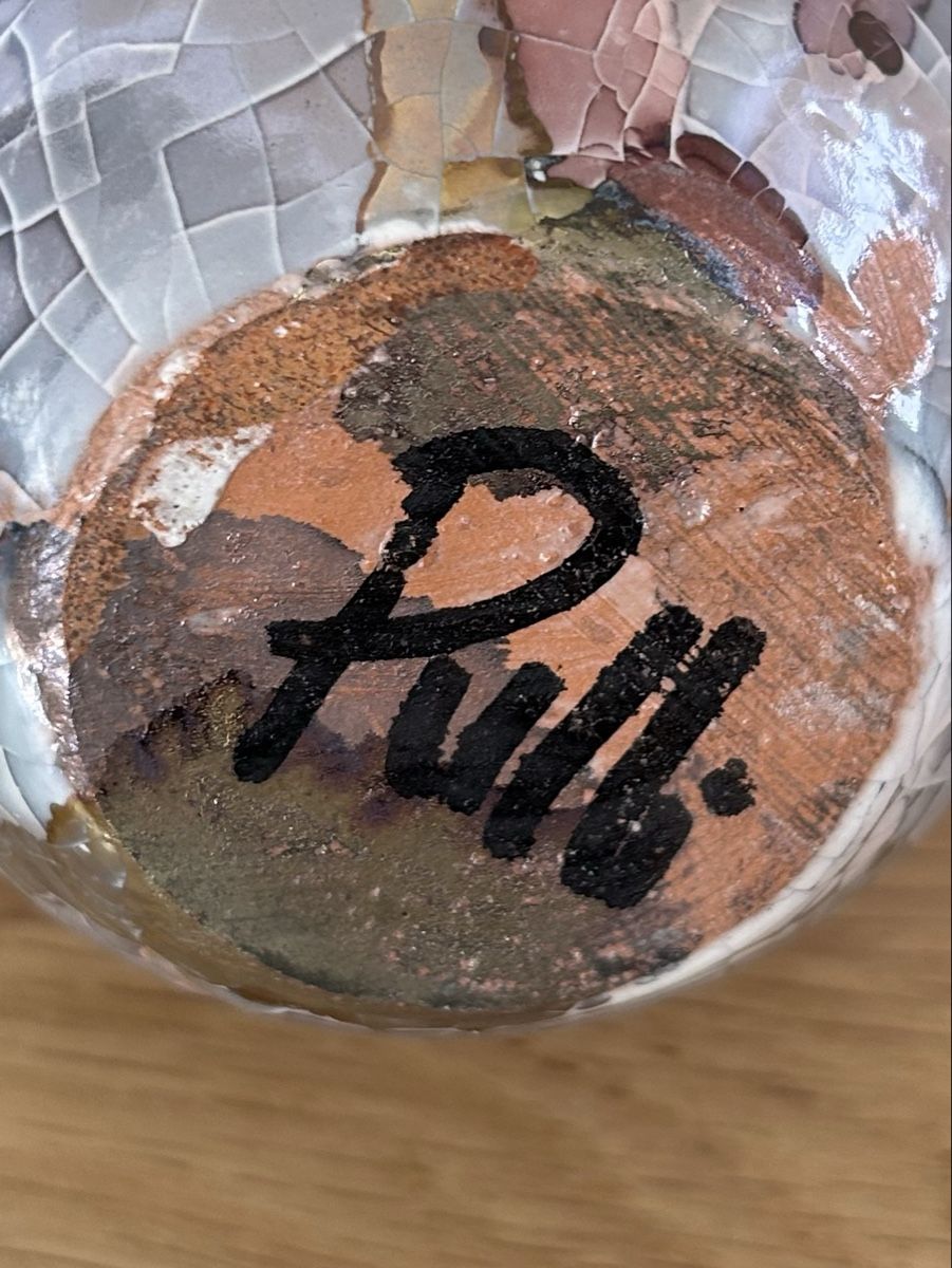 Vasi & Recipienti: Claudio Pulli italienisch irisierende Crackle Vase signiert – Usato da Wettingen venduto da Mmccl 2