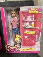 Barbie Glam Kühlschrank und Puppe + Zubehör - Neu