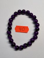 1 Stück / Lila Perlenarmband Naturstein. 