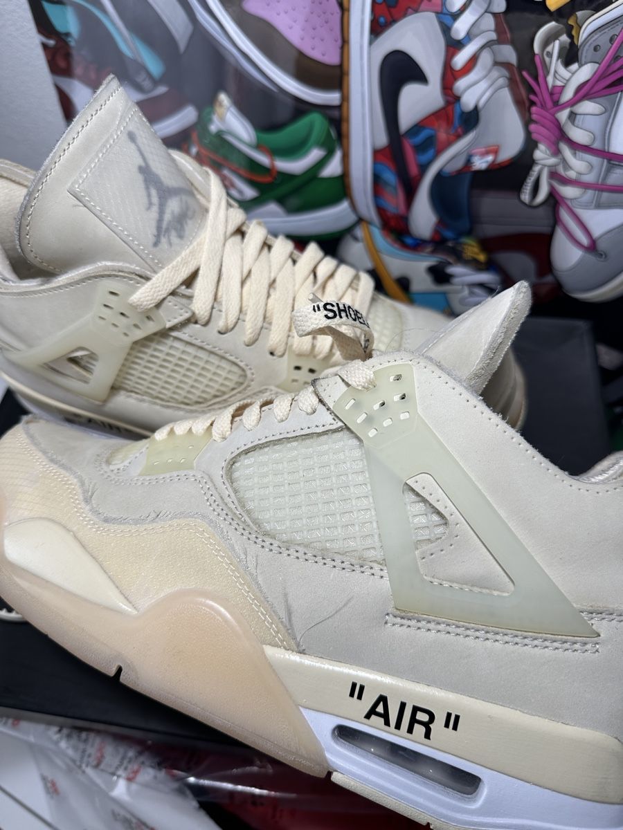 Off-White Scarpe da uomo: Jordan 4 OFF-WHITE Sail, Gr. 42.5 – Usato da Freidorf TG venduto da kickznlacez 1