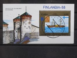 Cuba 1988 Finnland Exhebition Blockb gest
