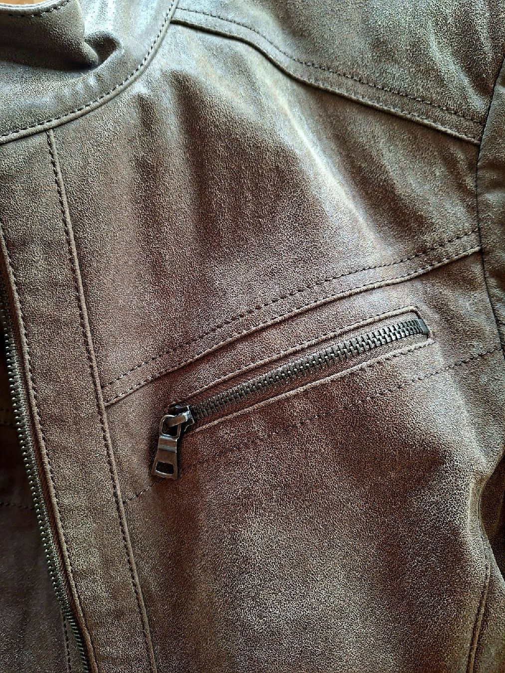 Giacche: Blouson en cuir beige – Usato da Aven venduto da menthe17 6