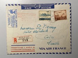 Flugpost 1948, Geneve Chur, Martinique France
