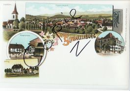 Gruss aus Schwarzenburg - (AK Lithoansicht im Form. A4)