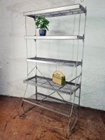 Vintage Metallregal Fabrikregal Bücherregal Gitterregal