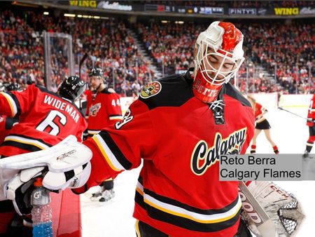 Reto Berra NHL Game Worn Jersey Calgary Flames, Fribourg