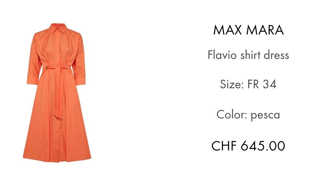 Max Mara Vestiti: Max Mara Flavio Hemdkleid gr 34 Passt 36 – Usato da Fehraltorf venduto da freeform2020 1