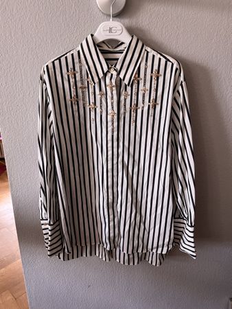 Bluse Marc Cain, Gr. 38, schwarz weiss gestreift 