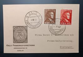 Norwegen, FDC - Karte, Oslo - Stavanger 1942