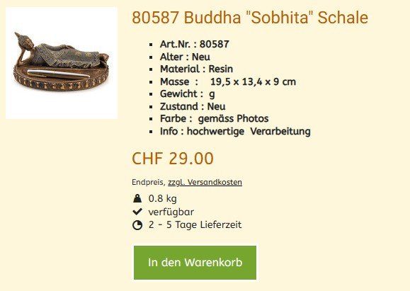 Sculptures & Statues: Buddha 80587 Schale   Sammlungsauflösung – Neuf avec emballage d'origine à Hagenbuch ZH par cougar1 1