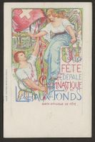 1900 Fete Federale Gymnastique Chaux-de-Fonds Sonderstempel