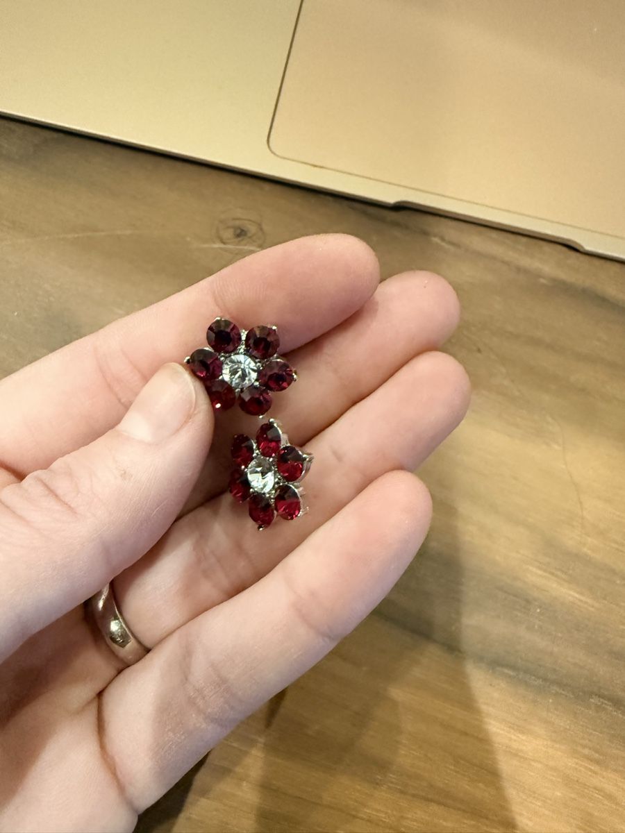 Orecchini pendenti & Orecchini a lobo: Blumen Ohrstecker, Modeschmuck, neuwertig, rot, Herbst – Nuovo (secondo la descrizione) da Dotzigen venduto da White_Warrior 1