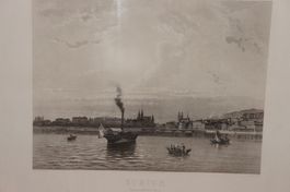 Aquatint "Zurich Nouveau Pont et Quai"