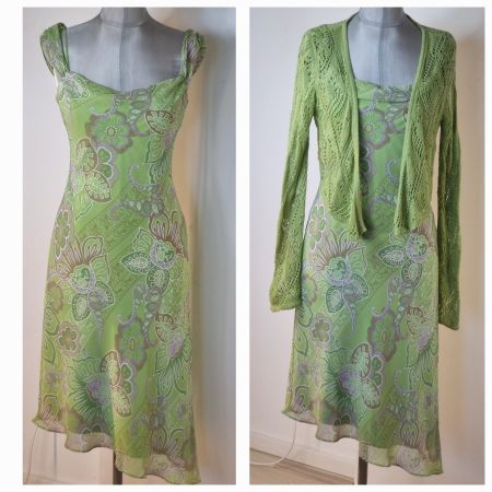 36 S ESPRIT Sommerkleid Chiffon + Gratis Bolero v. STREETONE