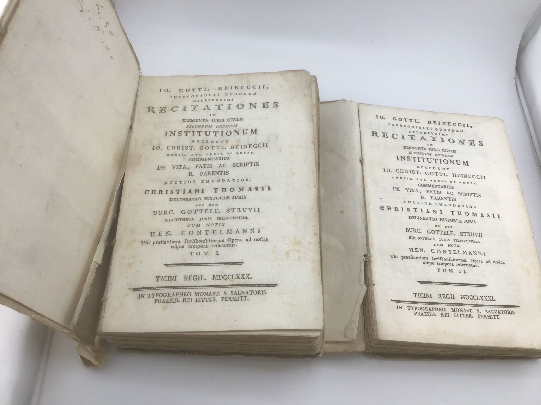 Bücher: Johann Gottlieb Heineccius, 1766 – Defekt aus Nods von loredana18 2
