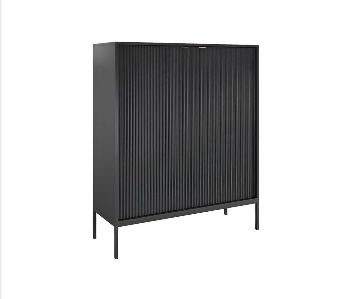 Armoires: Schwarzes Design-Sideboard / Highboard mit Lamellenfront – D'occasion à Sigriswil par fairyc3s 1