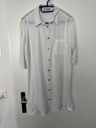Leichte Sommer Tunika/Bluse, Weiss, Grösse 40, Top!