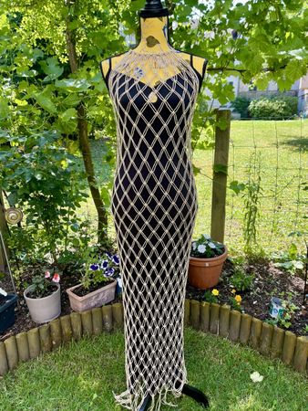 🌿 Makramee-Kleid – handgefertigter Boho-Traum 🌞