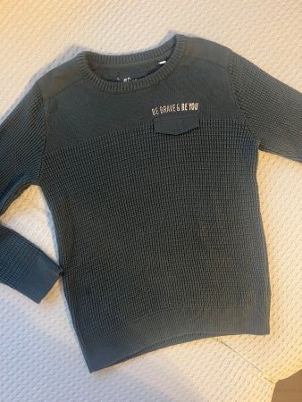 STRICKPULLOVER NEU OLIVE GR 128