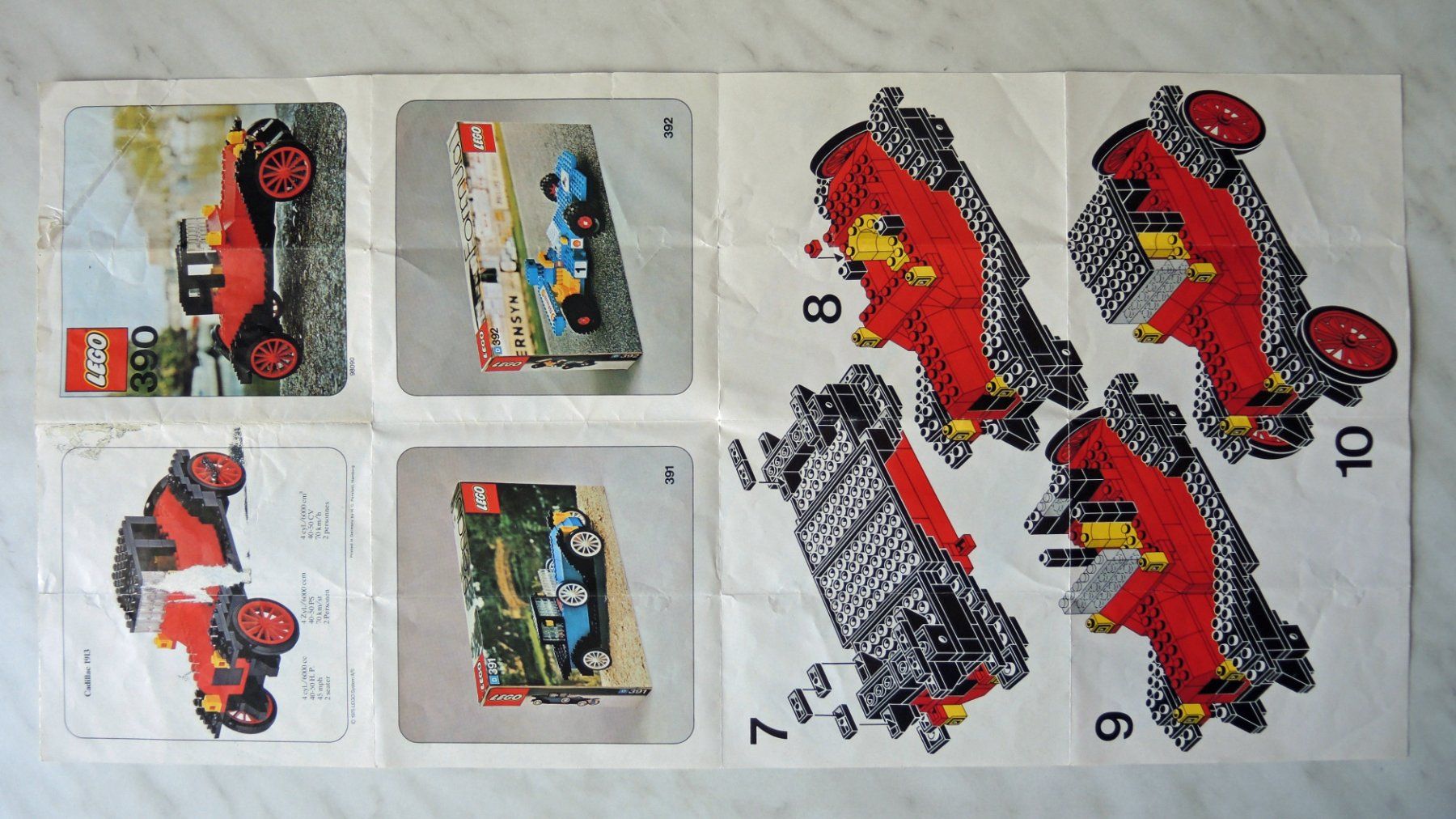 Lego Giocattoli: Cadillac,  Set 390-2  (1975) – Usato da Burgdorf venduto da ursla50 5