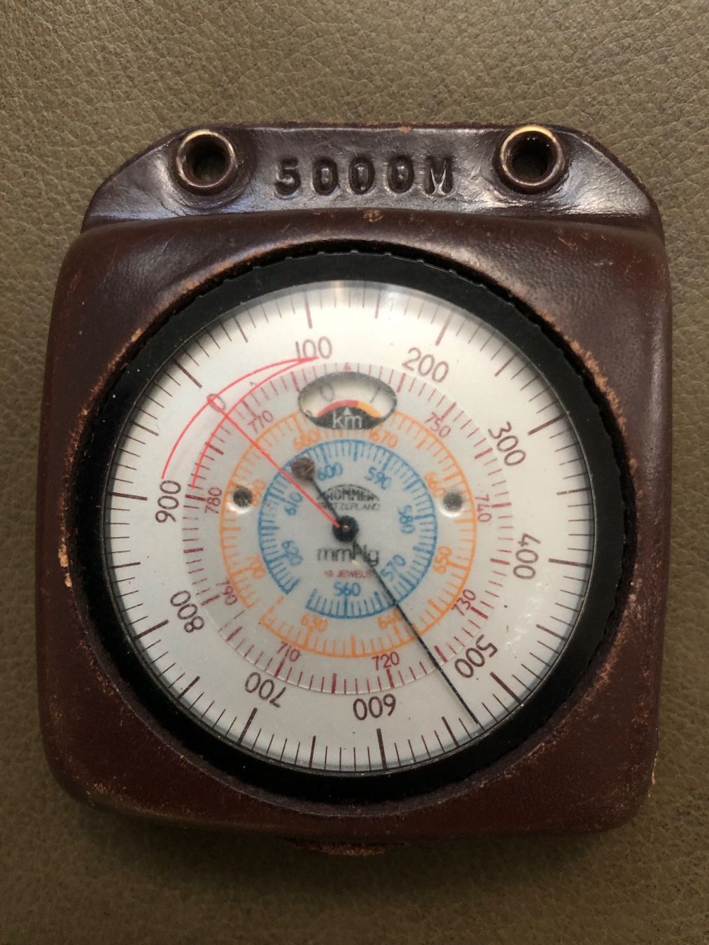 Revue Thommen Misurare: Thommen Höhenmesser Altimeter 5000m – Usato da Nunningen venduto da anclaudia
