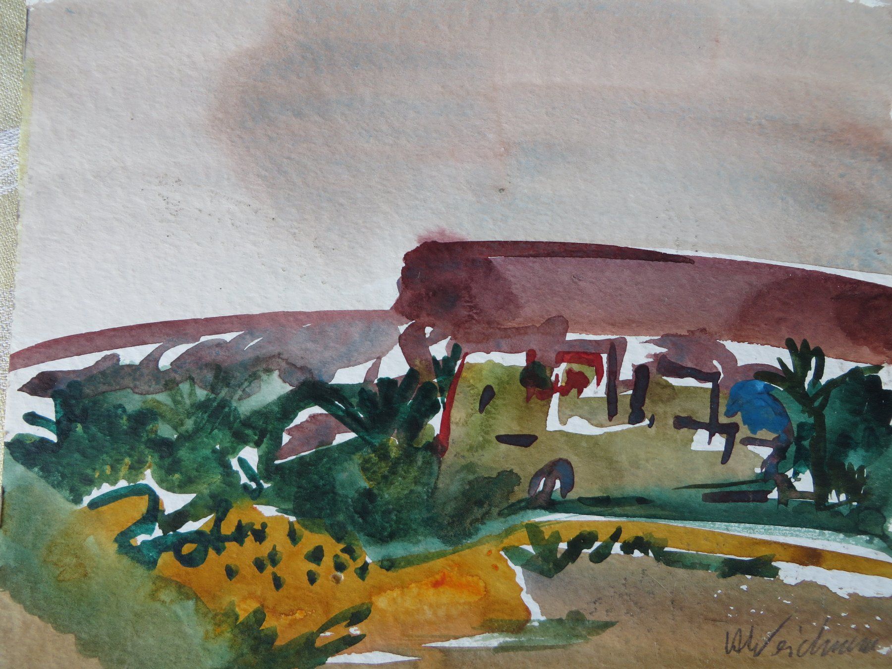 Gemälde: Hans Weidmann Aquarell  1918-1997 – Gebraucht aus Bad Ragaz von FutureZ