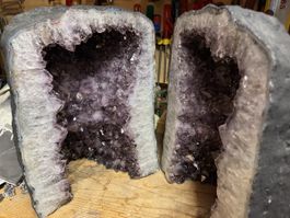 Amethyst Drusen Paar