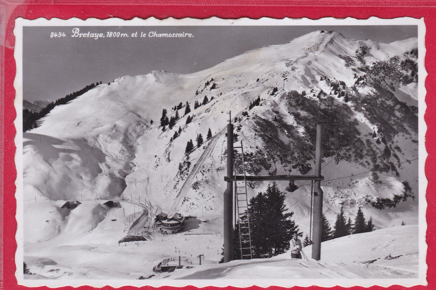 Cartoline postali: BRETAYE ET LE CHAMOSSAIRE, 27.1.1955 – Usato da Oberrieden venduto da Gebirgsstelze