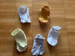 5 Paar gebrauchte Sneakersocken, Grösse 23-26, Sommer