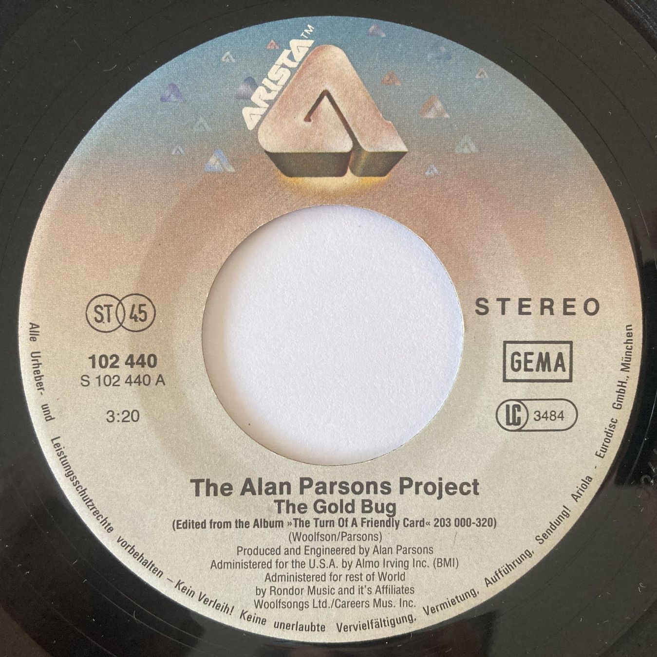 Vinyles: THE ALAN PARSONS PROJECT - THE GOLD BUG – D'occasion à Bottens par hotter-than-hell 2