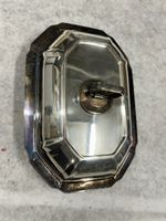 Silber Gemüseschüssel mit Deckel, Vintage Design