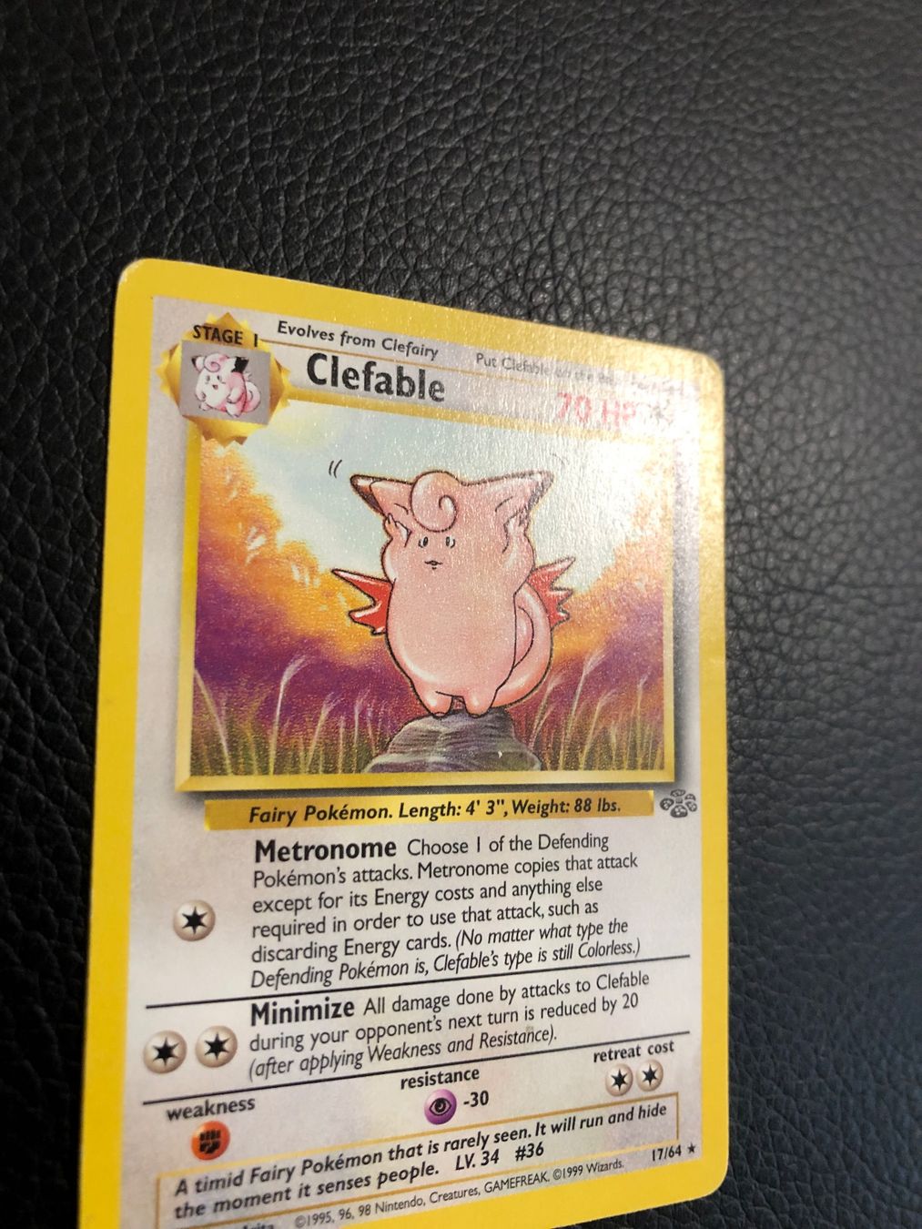 Pokémon Carte collezionabili: 1999 Jungle Clefable rare 17/64 Ab 1 – Usato da Paradiso venduto da Pkmn10 1