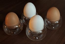 Eierbecher Set 4 Stück doppelwandiges Glas neuwertig