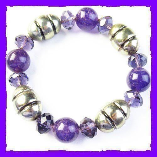 Bracciali & Braccialetti: ♛ Amethyst Stretch Armband – Nuovo e nell'imballaggio originale da Oberglatt ZH venduto da Hot-Spot 1