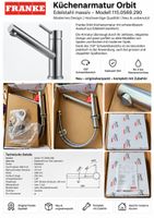 Franke Orbit Küchenarmatur – Edelstahl – Neu & unbenutzt