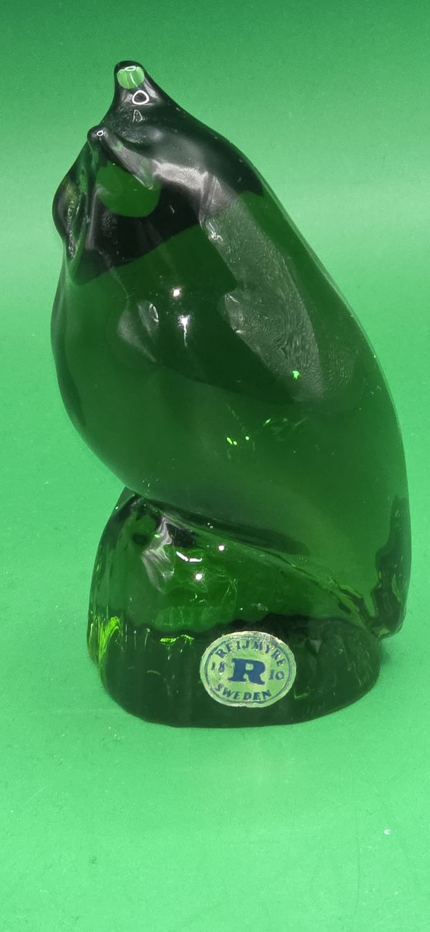 Figuren: Raijmyre Sweden Glas Figur Eule Grün – Gebraucht aus Zürich von Daniela51 1