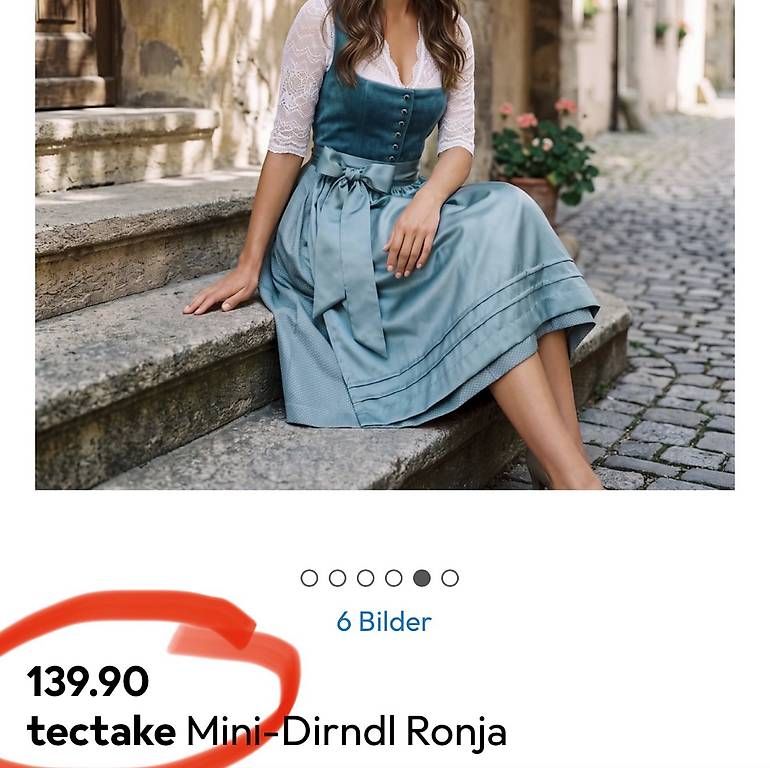 Costumi: neues Mini-Dirndl Ronja Grösse 42 – Nuovo e nell'imballaggio originale da Necker venduto da liq24 3