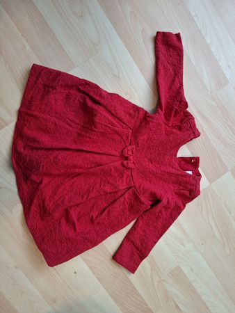 Rotes Festtags-Kleid für Mädchen, Grösse 80, Top Zustand