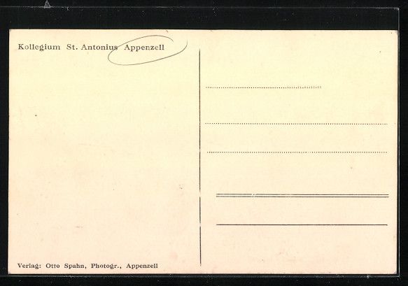 Cartoline postali: AK Appenzell, Kollegium St. Antonius – Usato da Berlin venduto da bartko-reher 1