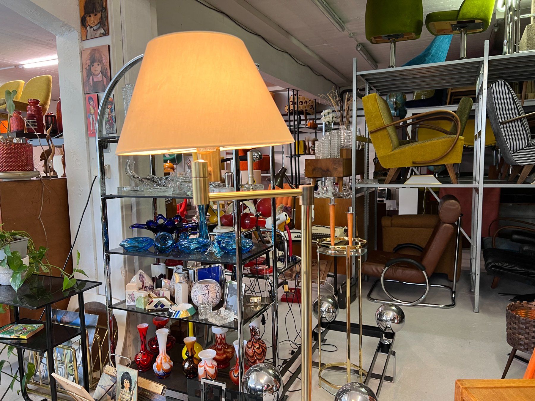 Lampade: Vintage Messing - Stehleuchte – Usato da Walzenhausen venduto da stilvollwohnen 9