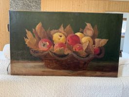 Olio su tela Natura morta Conti Regina 64x37cm XX sec