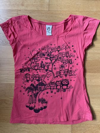 T-Shirt mit Eulen-Motiv, Grösse M