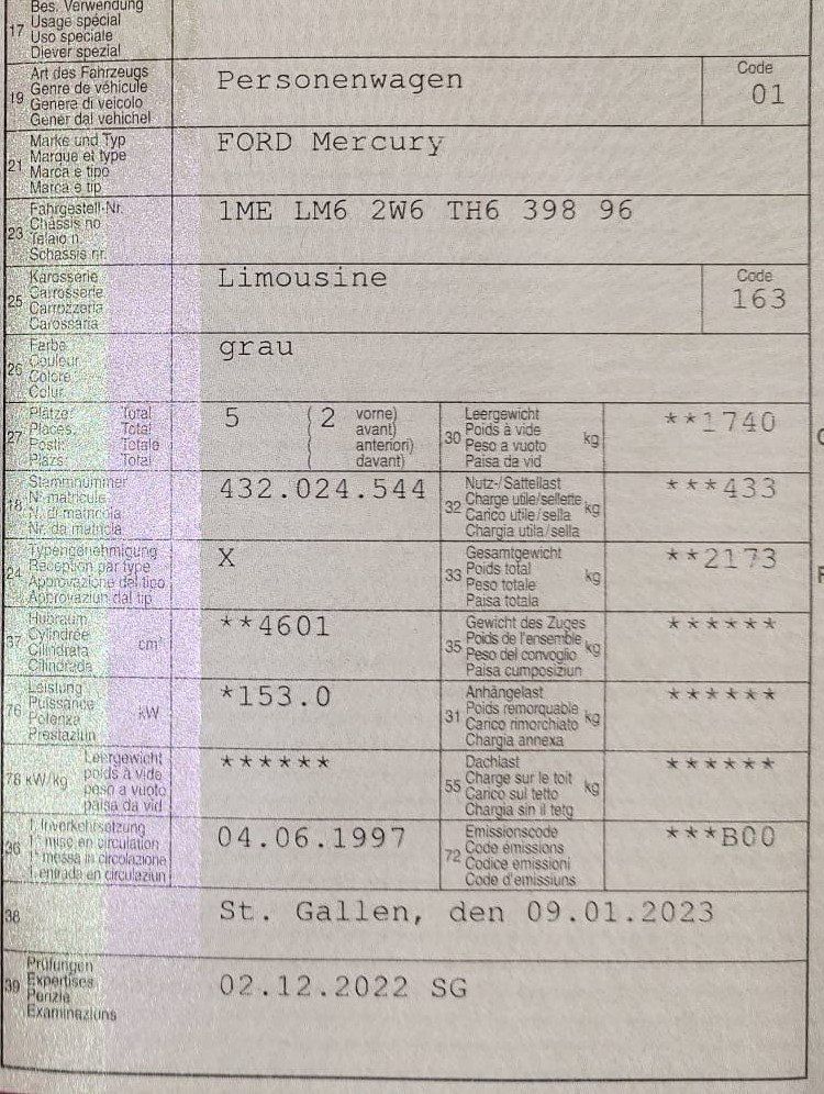 Mercury Automobili: Ford Mercury – Usato da Arbon venduto da Tropxe. 9