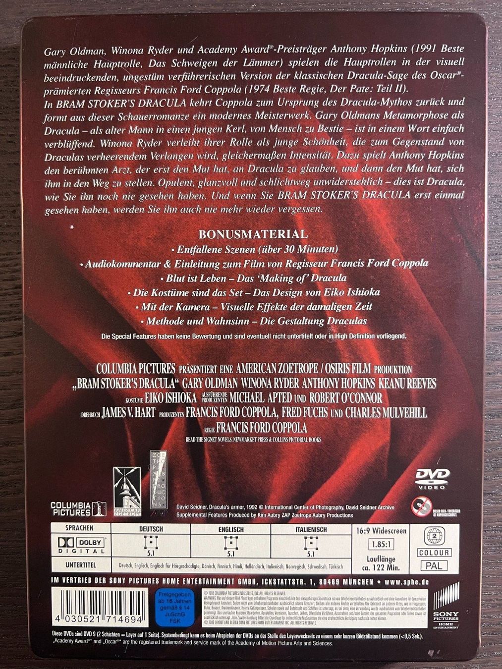 Alle DVDs: Bram Stokers Dracula – Gebraucht aus Zürich von FilmFreunde 1