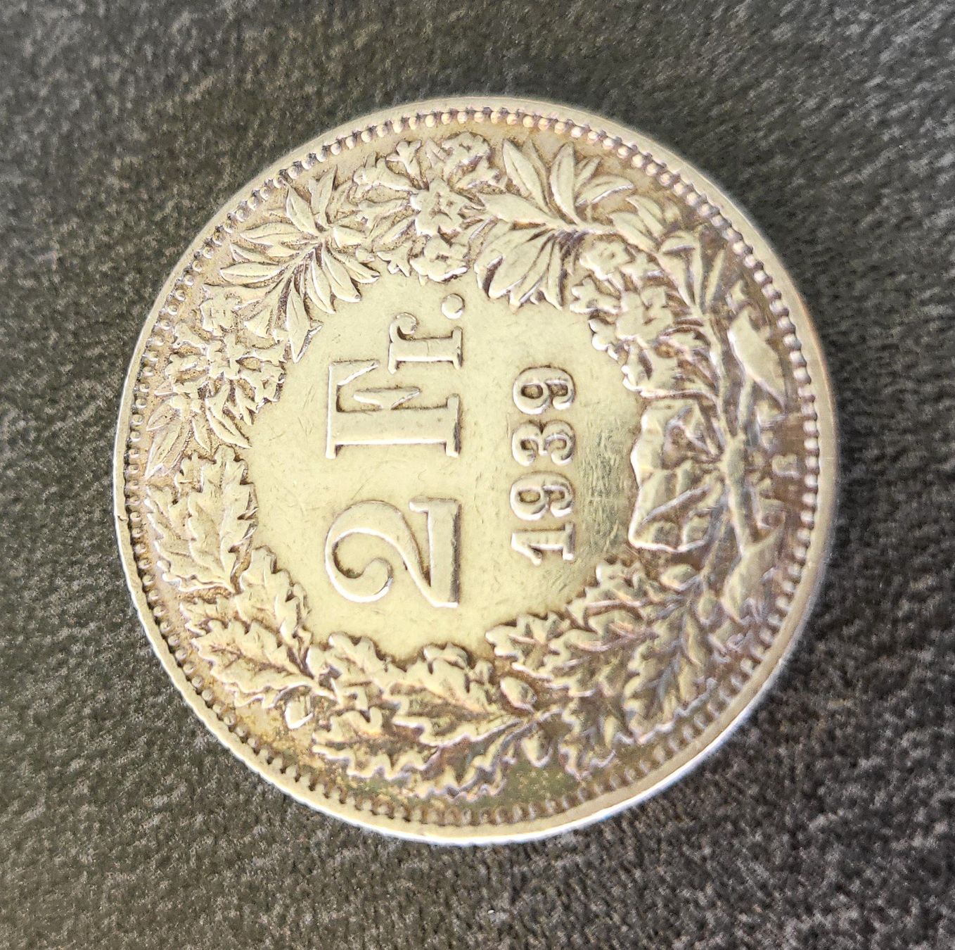 Tutti le monete: 2x   2 FR  Münze 1939 Silber – Usato da Kriens venduto da tobi-card