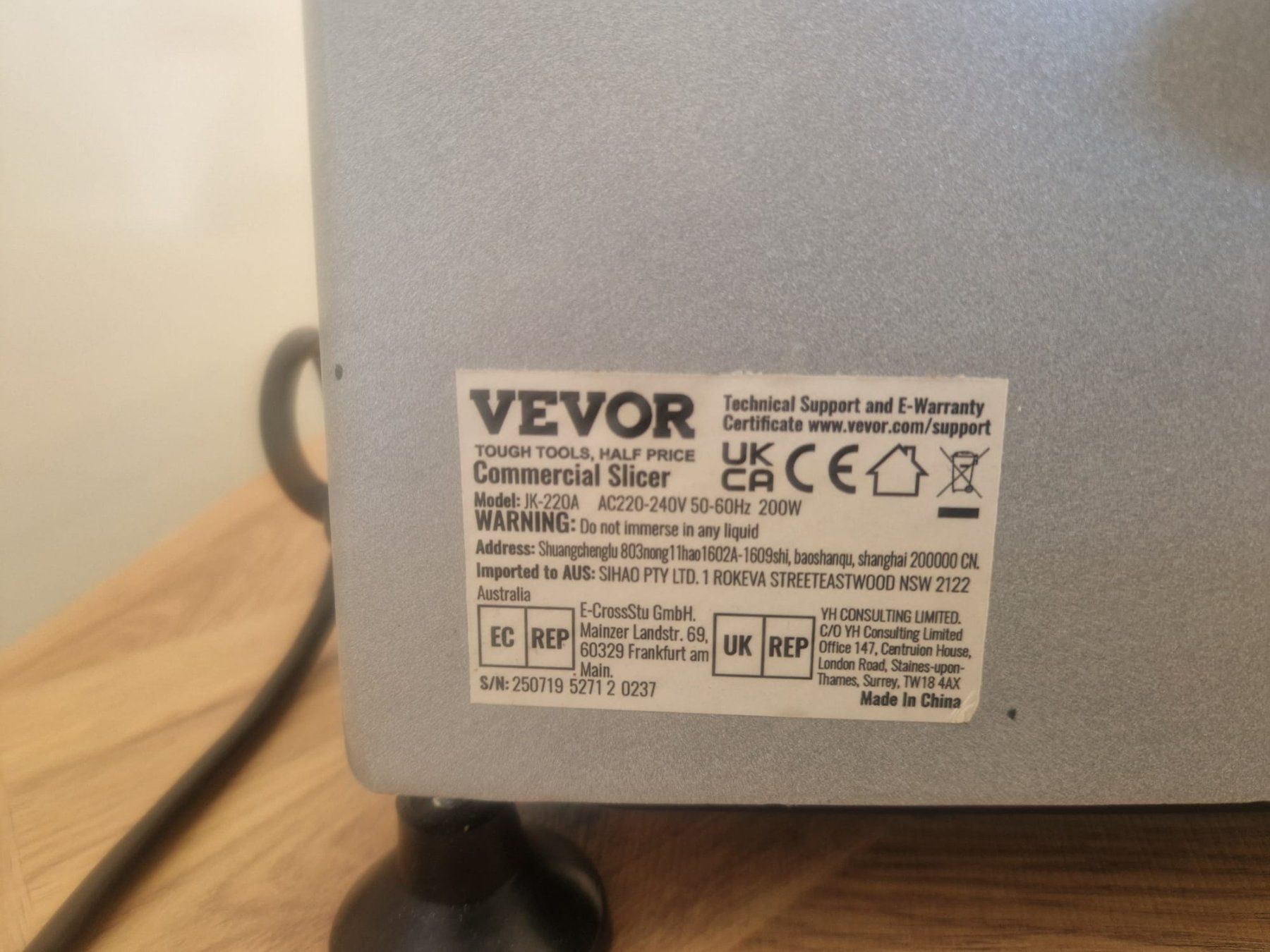 Elettrodomestici da cucina: Trancheuse Vevor – Usato da Noville venduto da Berlusconi55 4