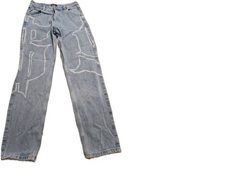 Stylische jeans mit Printmuster, Gr. 29